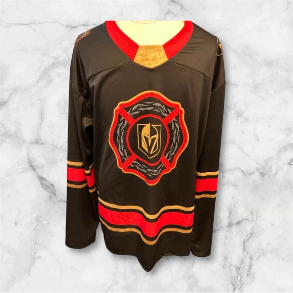 BDA Sports Other - Vegas Golden Knights Sz 2XL Fire And Rescue Appreciation Day Hockey Jersey Shirt